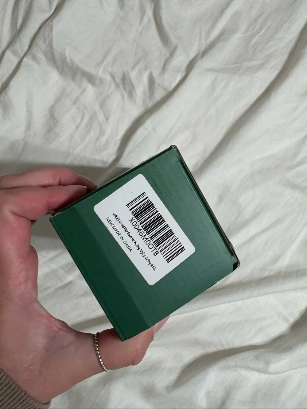 Source Unknown Brown Wooden Barrel Hair Brush with Travel Pouch